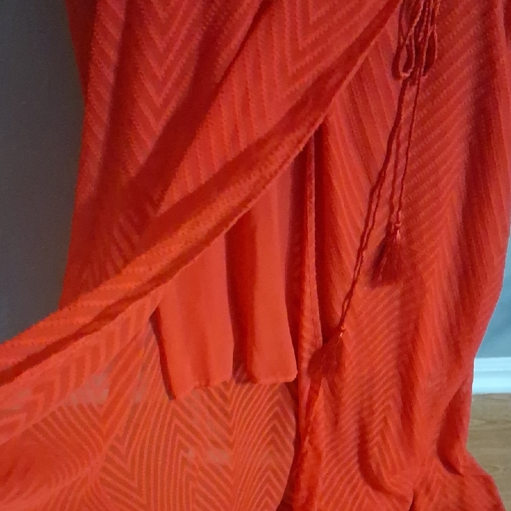 H&M Vibrant Red Long Sleeve Dress - Picture 6 of 6